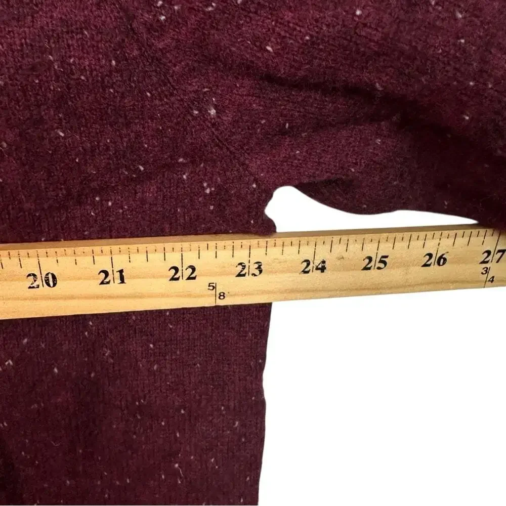 Woolrich Burgundy Speckled 1/4 Zip Pullover Sweater XL Cabincore Outdoor
